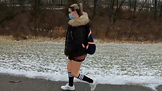 Picked Up Schoolgirl sucks and fucks old stranger in car