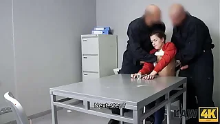 LAW4k. Teen doesnt know where security officer have taken her but she gets fucked