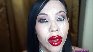 Lip Fetish and Facial - Jasmine Dark
